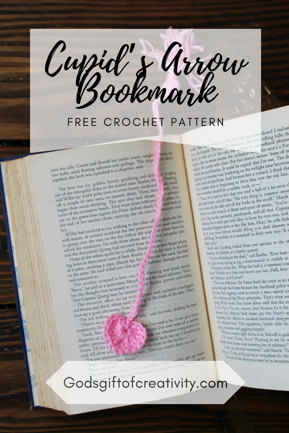Cupid’s Arrow Bookmark Crochet Pattern